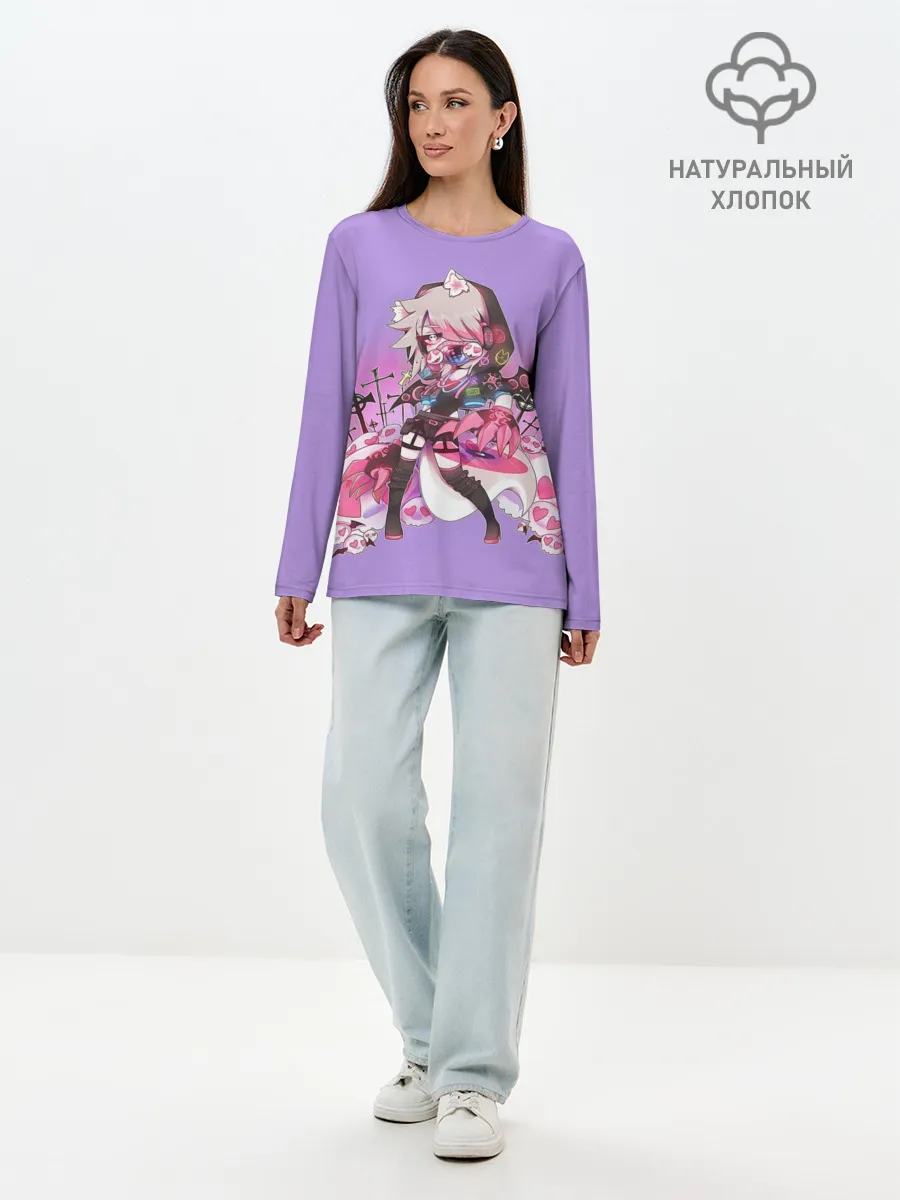 Лонгслив женский. Хлопок / Gacha Club DJ Cry