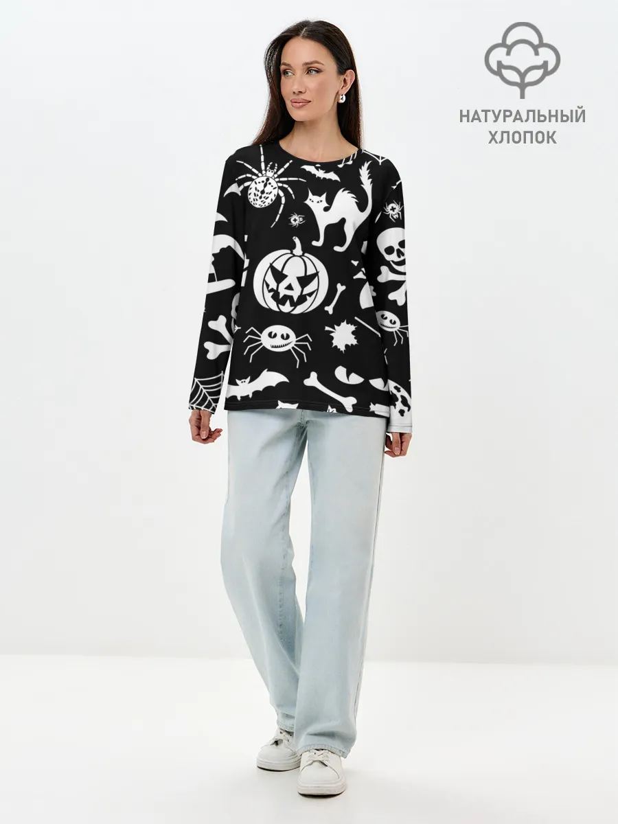 Лонгслив женский. Хлопок / Микс