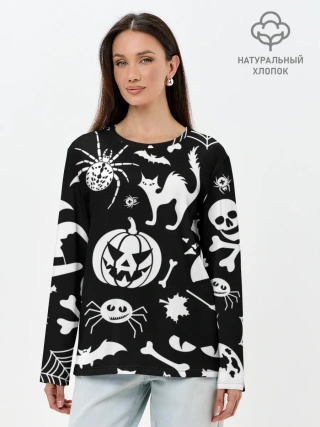 Лонгслив женский. Хлопок / Микс