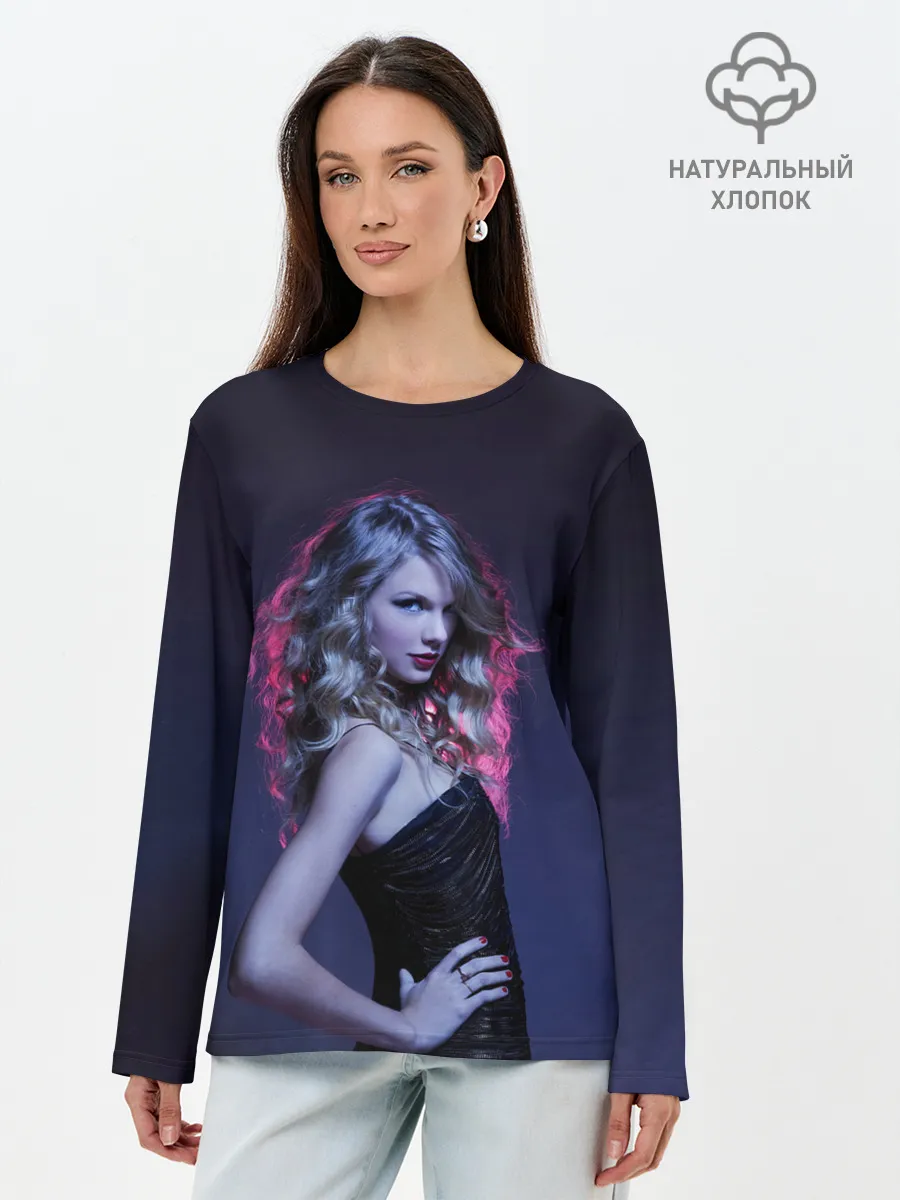 Лонгслив женский. Хлопок / Игривая Тейлор