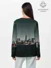 Лонгслив женский. Хлопок / Вид на Нью Йорк