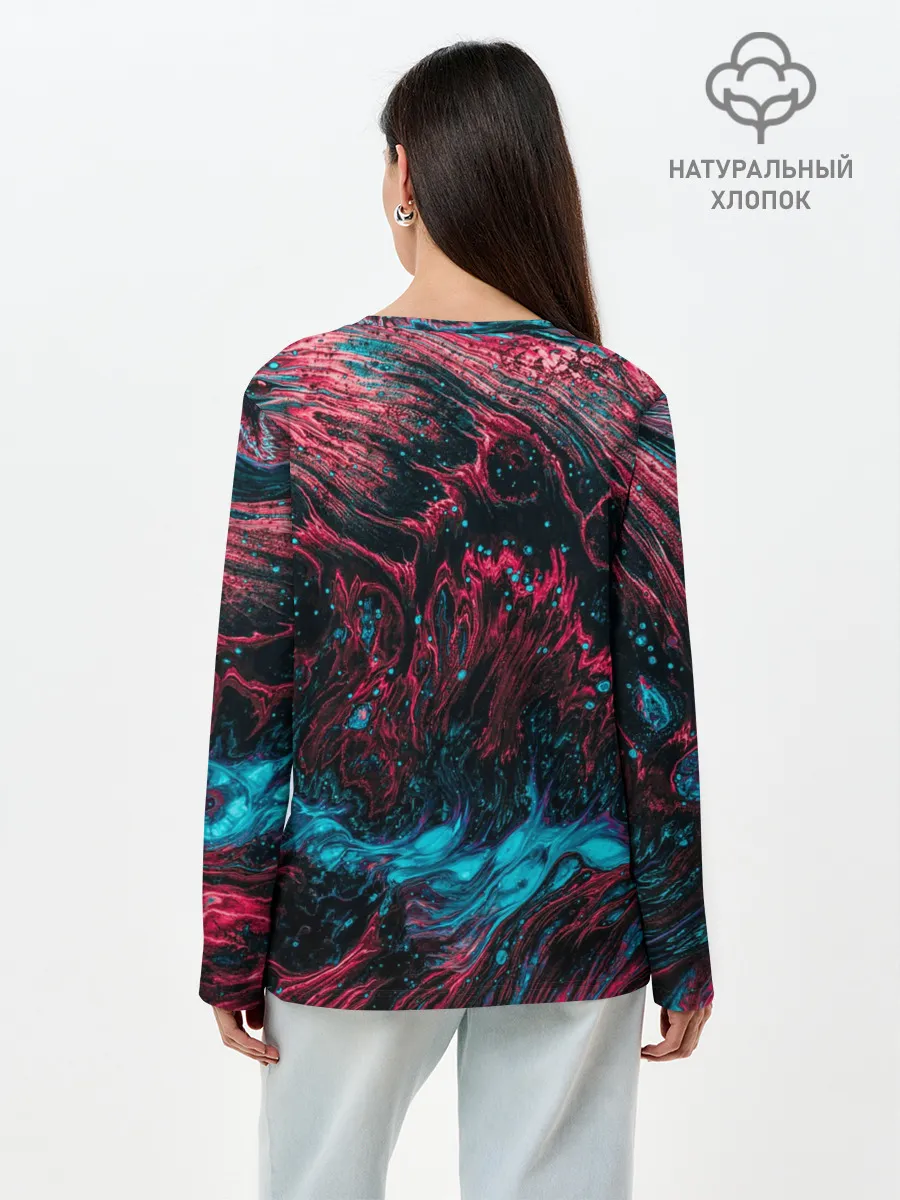 Лонгслив женский. Хлопок / Смешение
