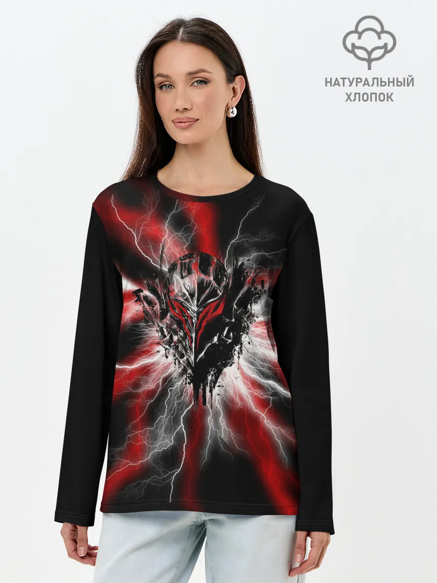 Лонгслив женский. Хлопок / Berserk разряд молнии