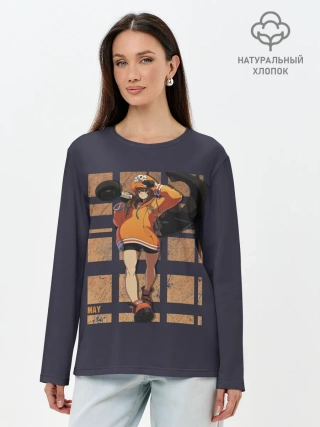 Лонгслив женский. Хлопок / Боец May