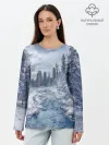 Лонгслив женский. Хлопок / СНЕЖНЫЙ ПЕЙЗАЖ