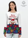 Лонгслив женский. Хлопок / Merry Christmas