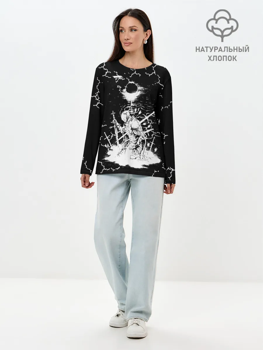Лонгслив женский. Хлопок / dark souls / 2