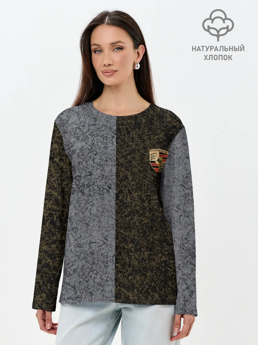 Лонгслив женский. Хлопок / Полярность металлических цветов