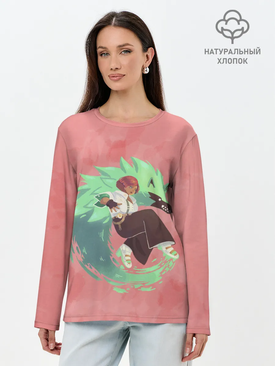 Лонгслив женский. Хлопок / Офицер Джованна