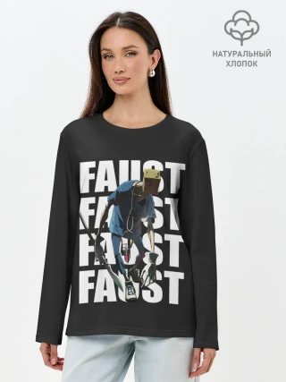 Лонгслив женский. Хлопок / Опасный Фауст
