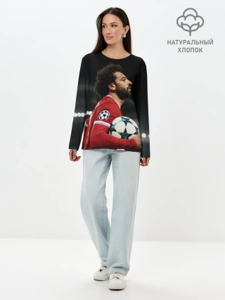 Лонгслив женский. Хлопок / Мохаммед Салах, Salah