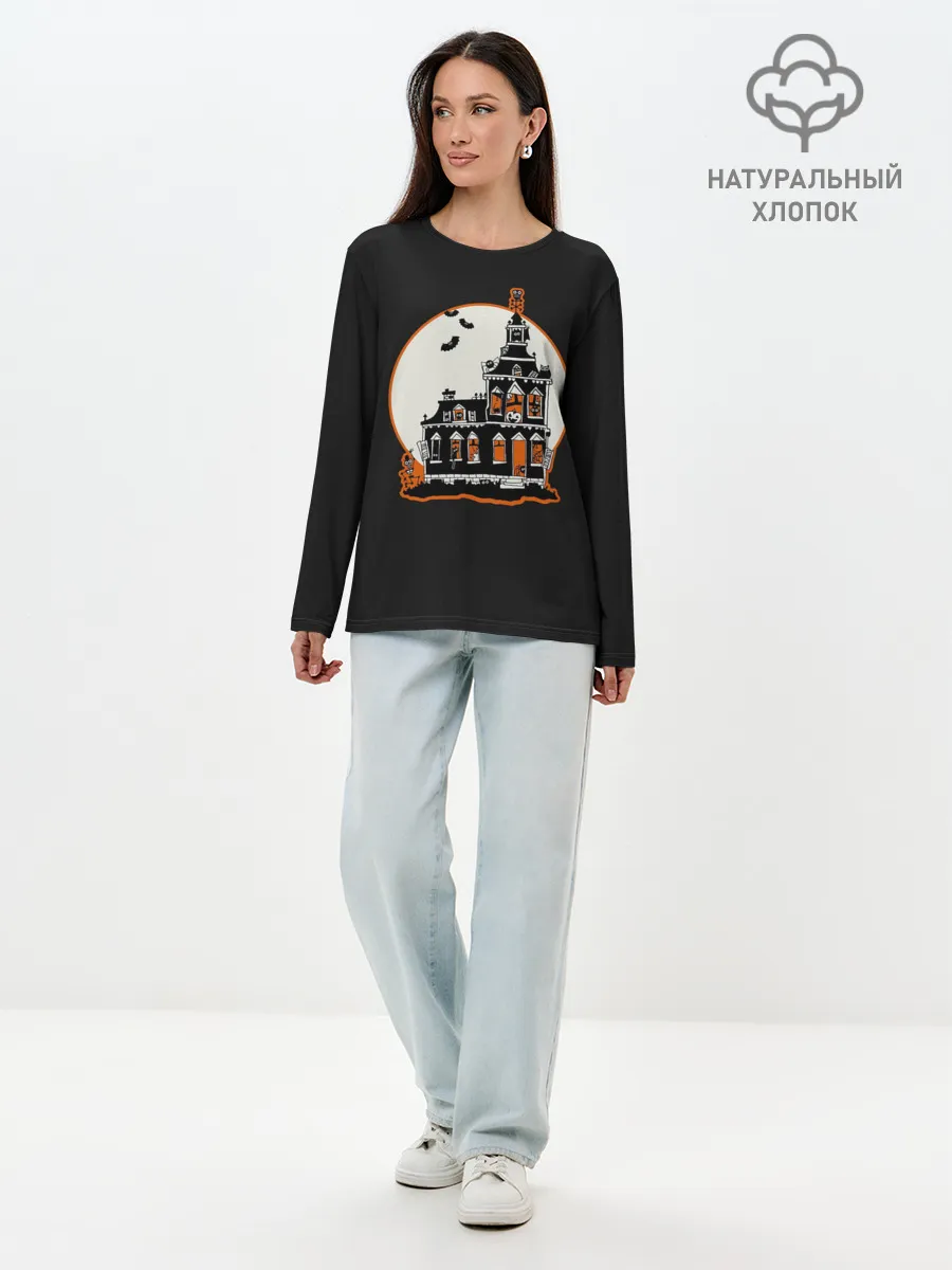 Лонгслив женский. Хлопок / Gloomy Castle