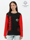 Лонгслив женский. Хлопок / NISSAN RED