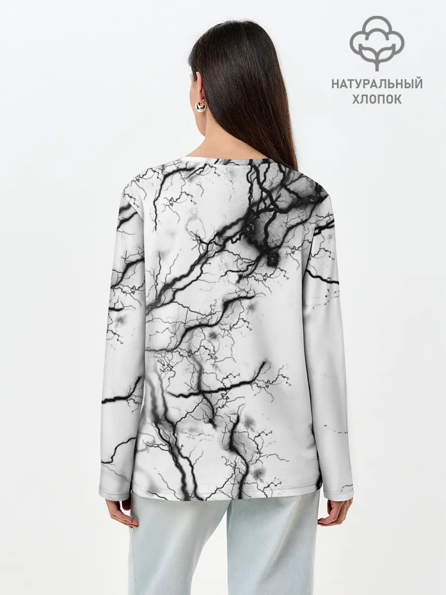 Лонгслив женский. Хлопок / нейронные связи