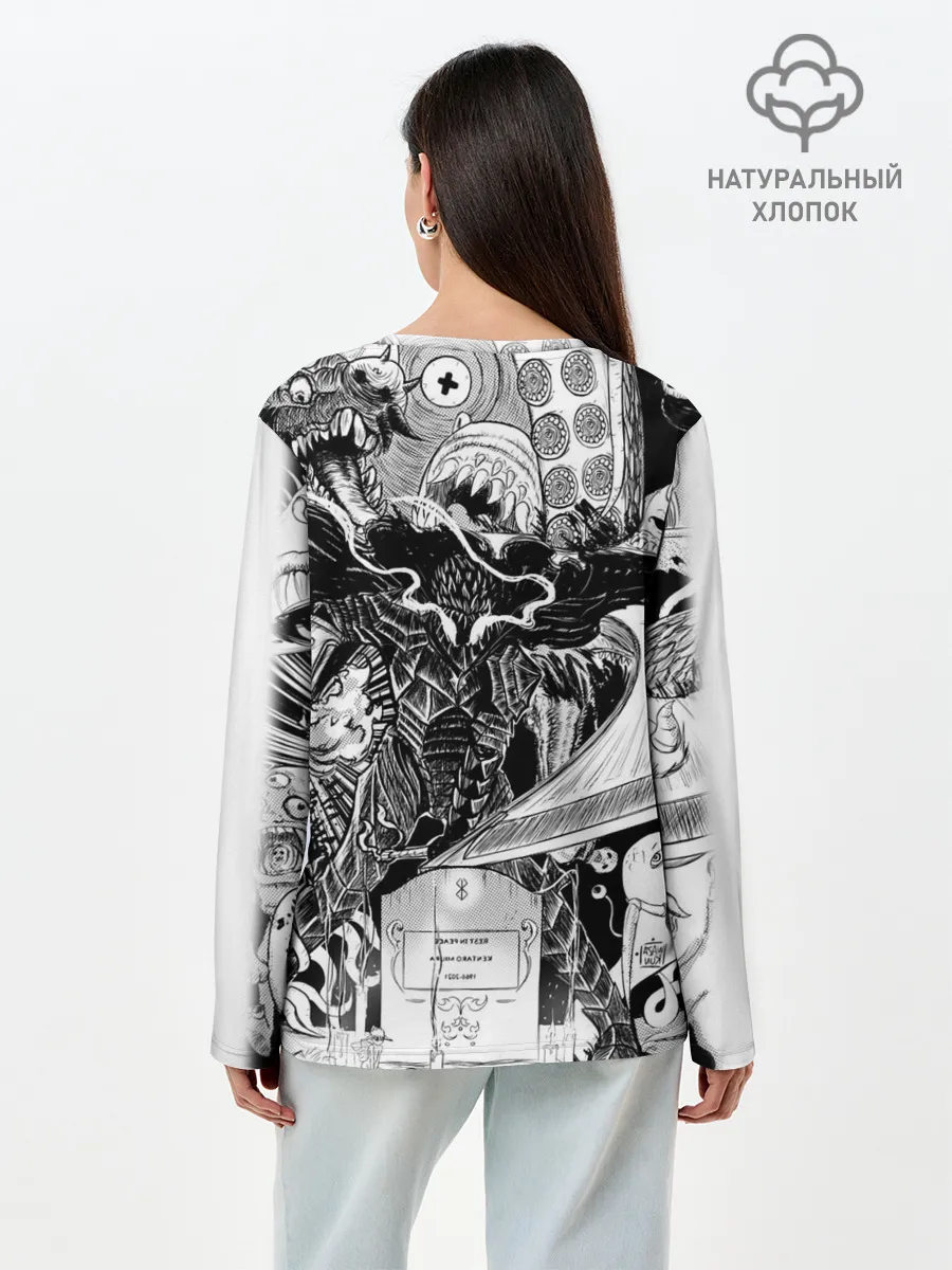 Лонгслив женский. Хлопок / АНИМЕ БЕРСЕРК | BERSERK
