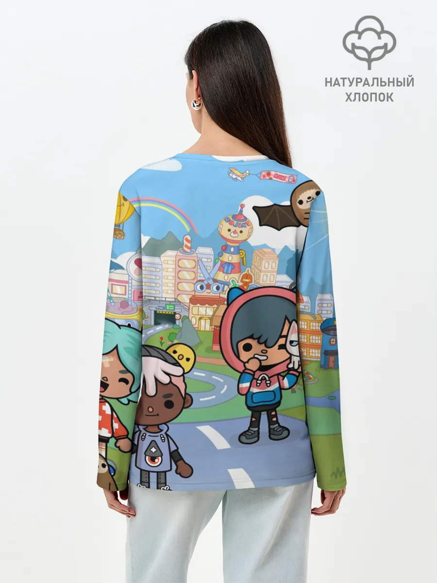 Лонгслив женский. Хлопок / Toca Boca | Город