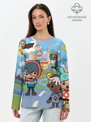 Лонгслив женский. Хлопок / Toca Boca | Город