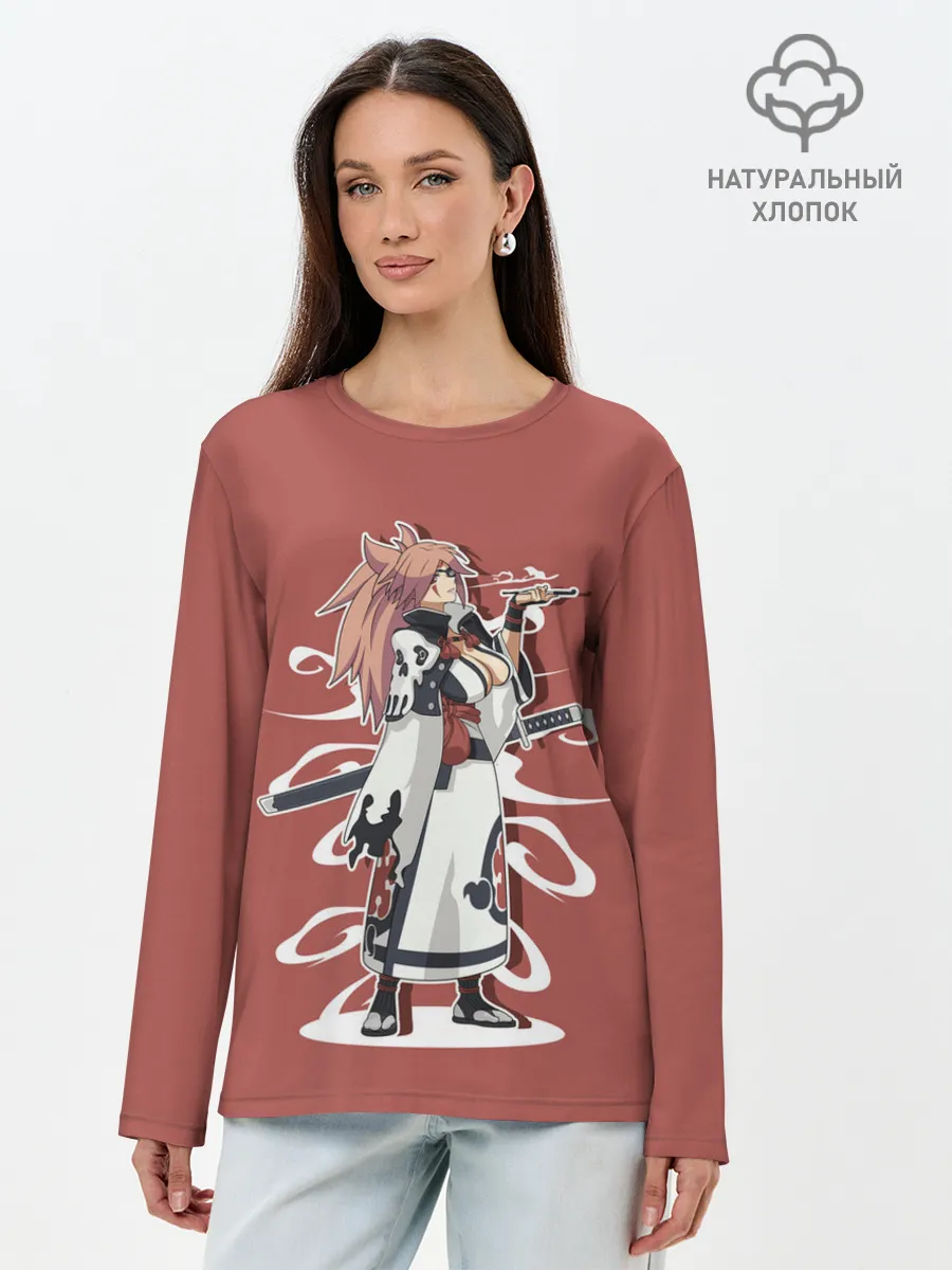 Лонгслив женский. Хлопок / Байкен