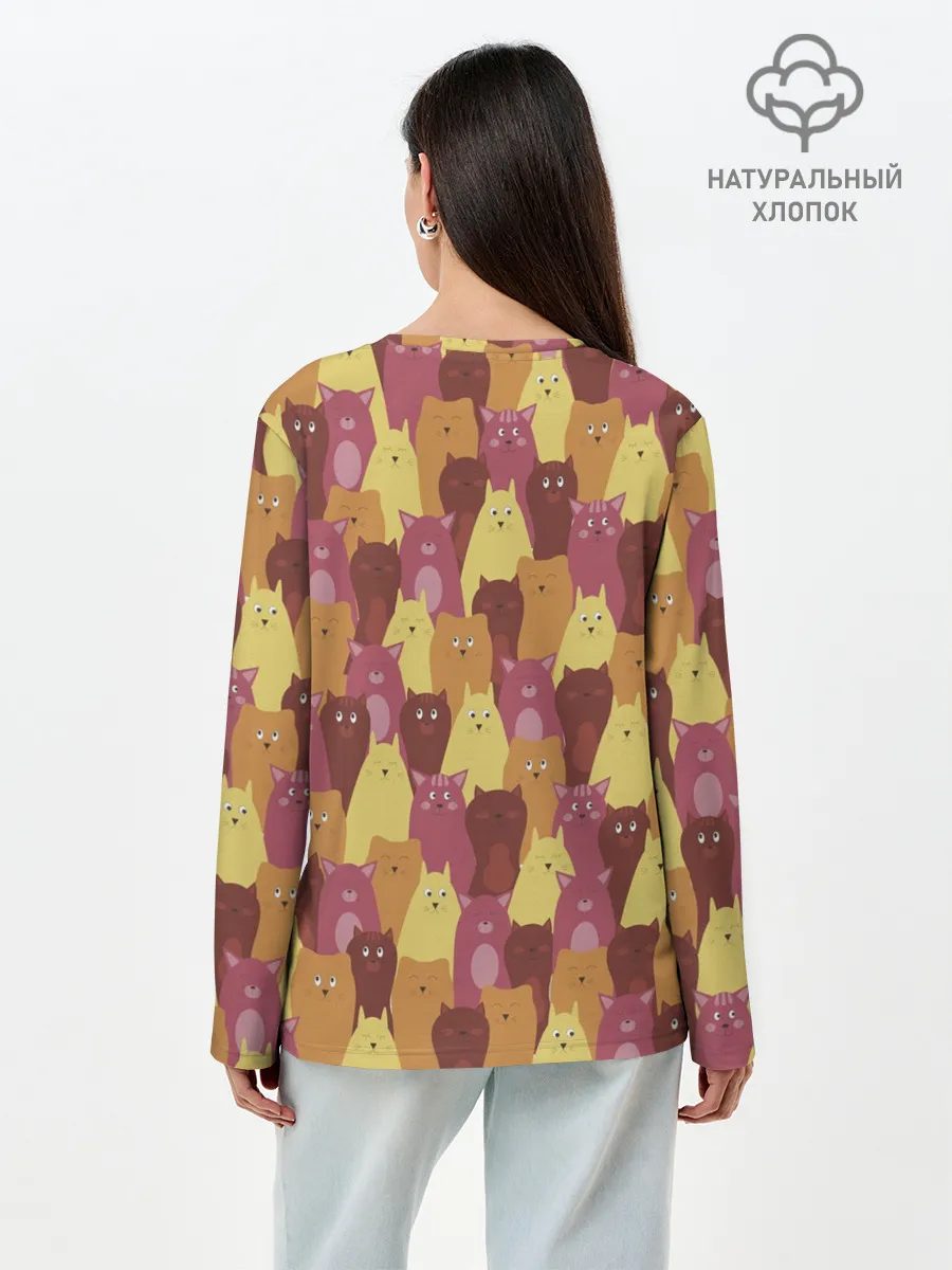 Лонгслив женский. Хлопок / BEAUTIFUL CATS