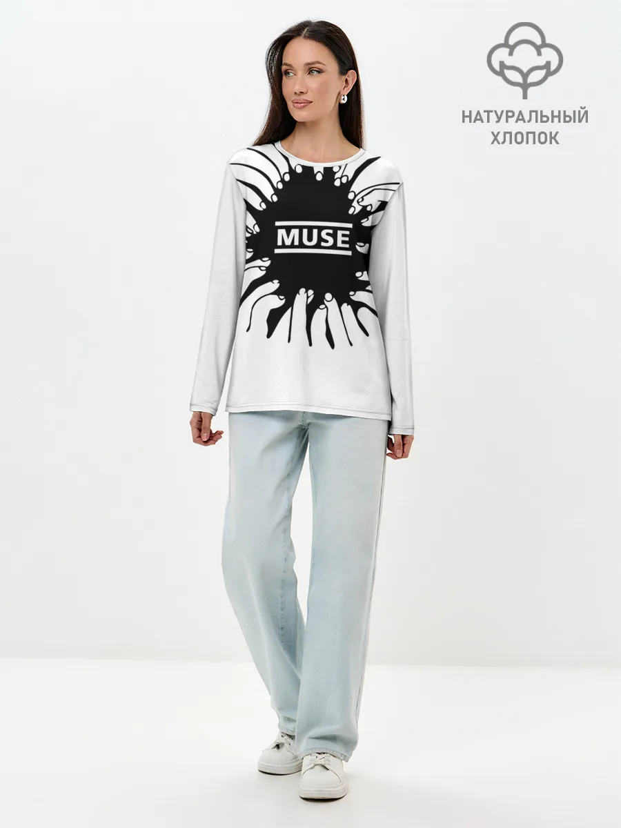 Лонгслив женский. Хлопок / MUSE пальцы