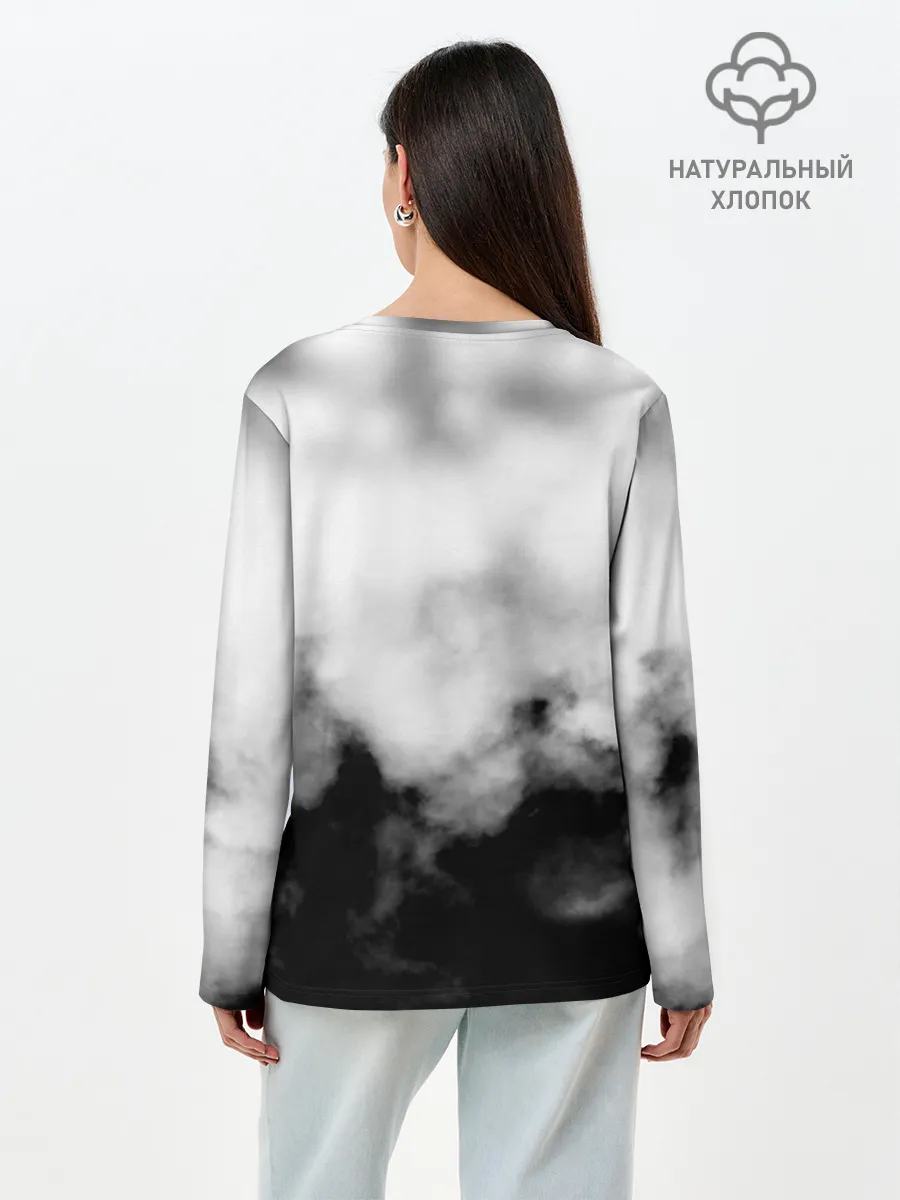 Лонгслив женский. Хлопок / Берсерк: Облачно.