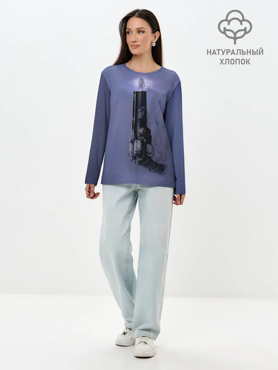 Лонгслив женский. Хлопок / DESTINY 2 КЕЙД 6 И ЕГО РЕВОЛЬВЕР