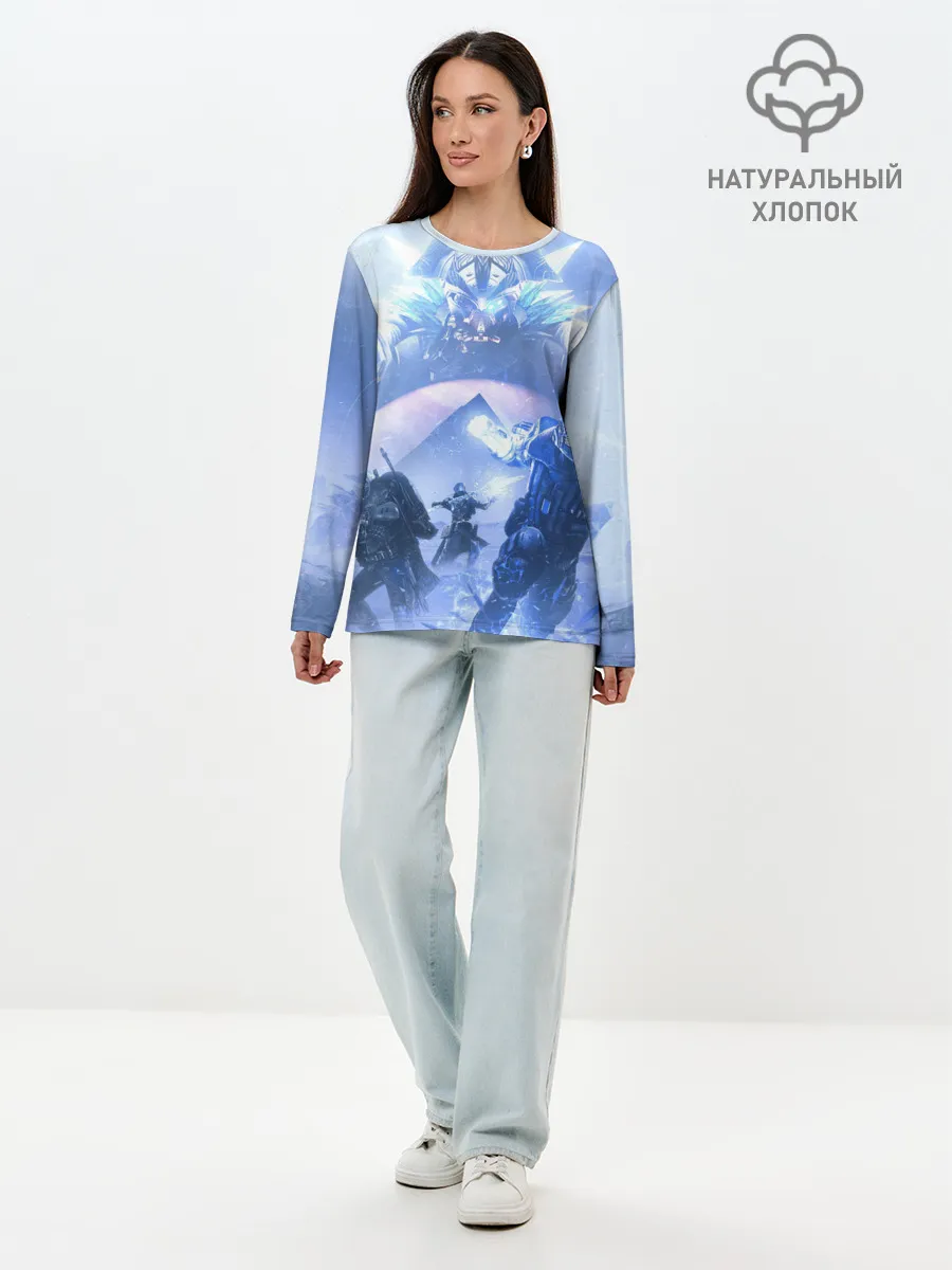 Лонгслив женский. Хлопок / DESTINY 2 ЛЕДЯНОЙ МАРС / СТРАЖИ