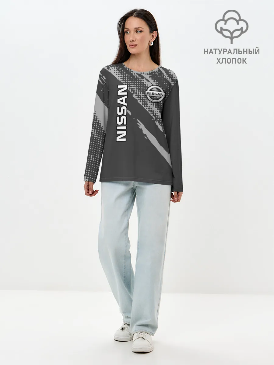 Лонгслив женский. Хлопок / Nissan Car / Ниссан