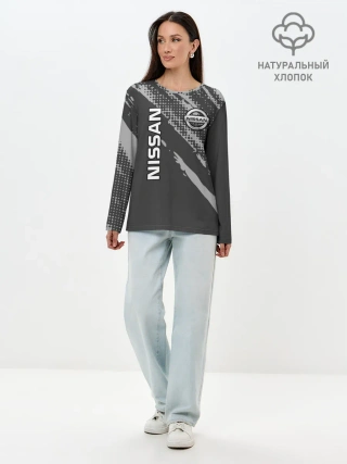 Лонгслив женский. Хлопок / Nissan Car / Ниссан