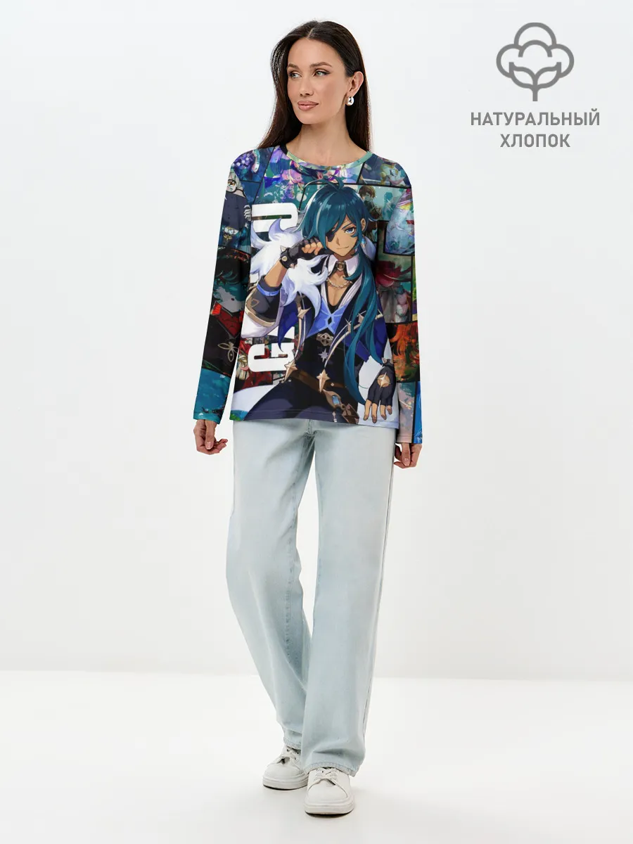 Лонгслив женский. Хлопок / Kaeya | Genshin Impact