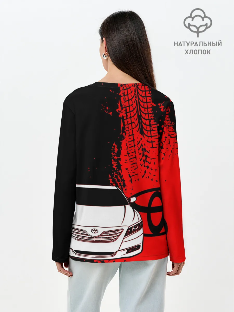 Лонгслив женский. Хлопок / Camry Toyota glitch