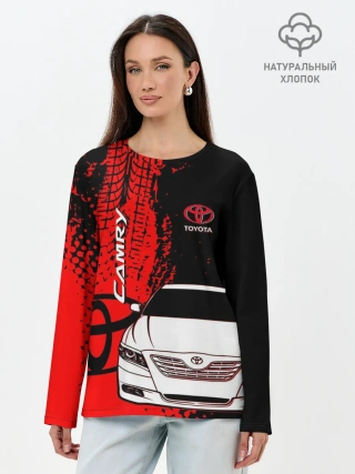 Лонгслив женский. Хлопок / Camry Toyota glitch