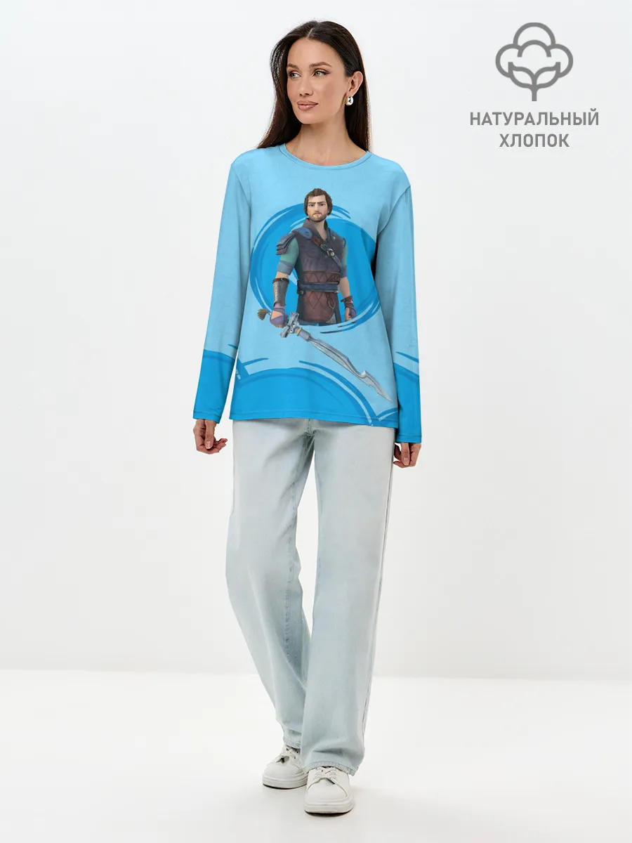 Лонгслив женский. Хлопок / Кощей и Меч