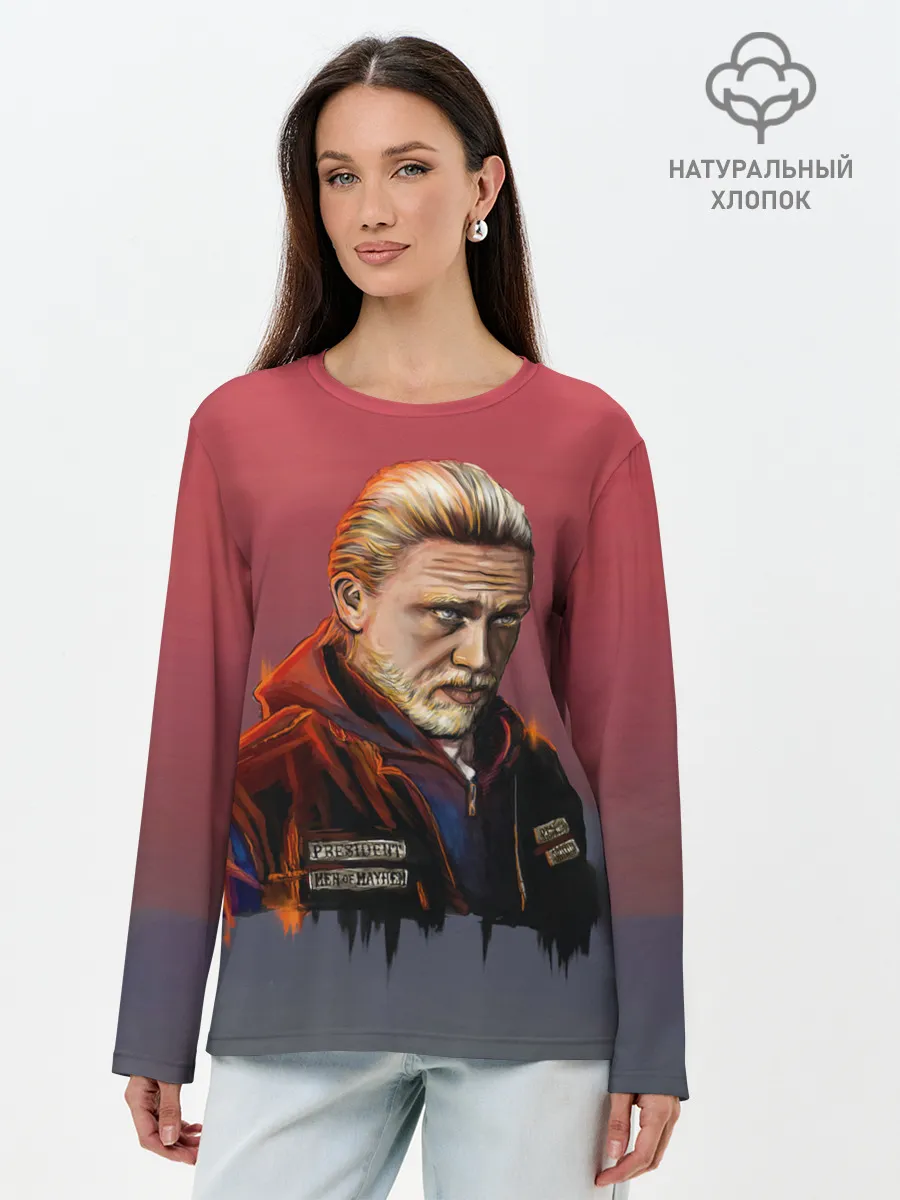 Лонгслив женский. Хлопок / Джекс