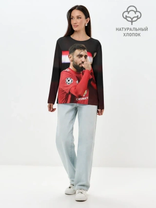 Лонгслив женский. Хлопок / Бруну Фернандеш, МЮ