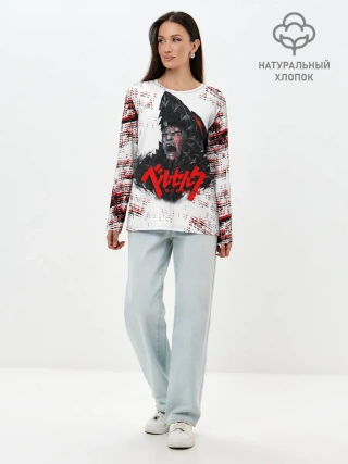 Лонгслив женский. Хлопок / BERSERK SCREAM| БЕРСЕРК КРИК