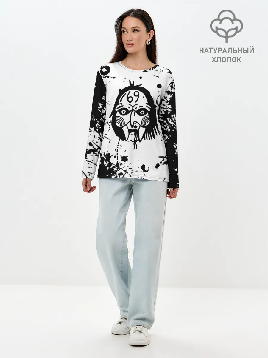 Лонгслив женский. Хлопок / 6IX9INE TEKASHI 69