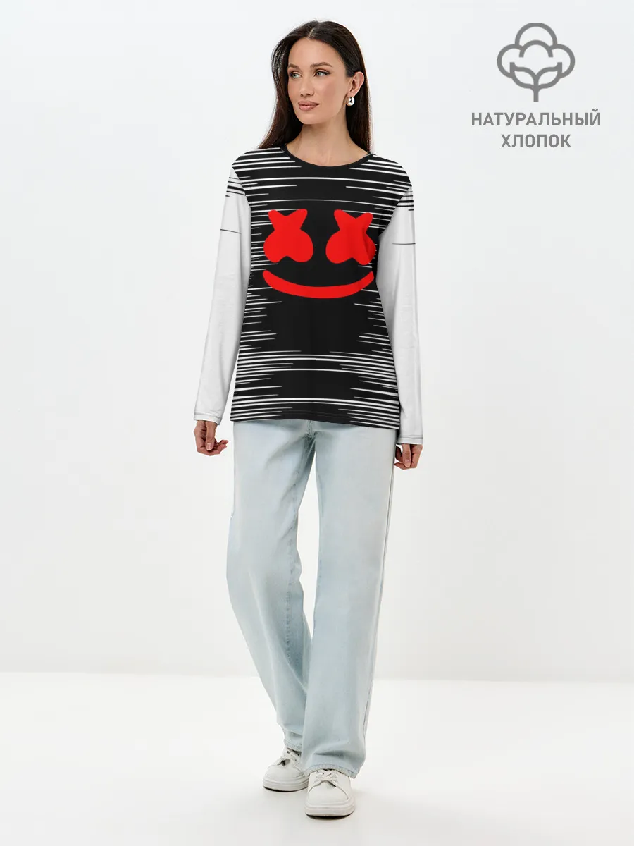 Лонгслив женский. Хлопок / MARSHMELLO MELT / МАРШМЕЛЛО,