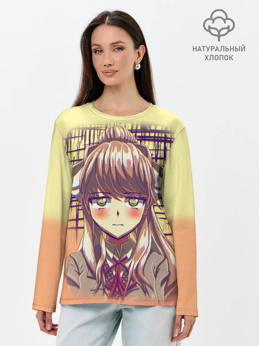 Лонгслив женский. Хлопок / Game Doki Doki Literature Club