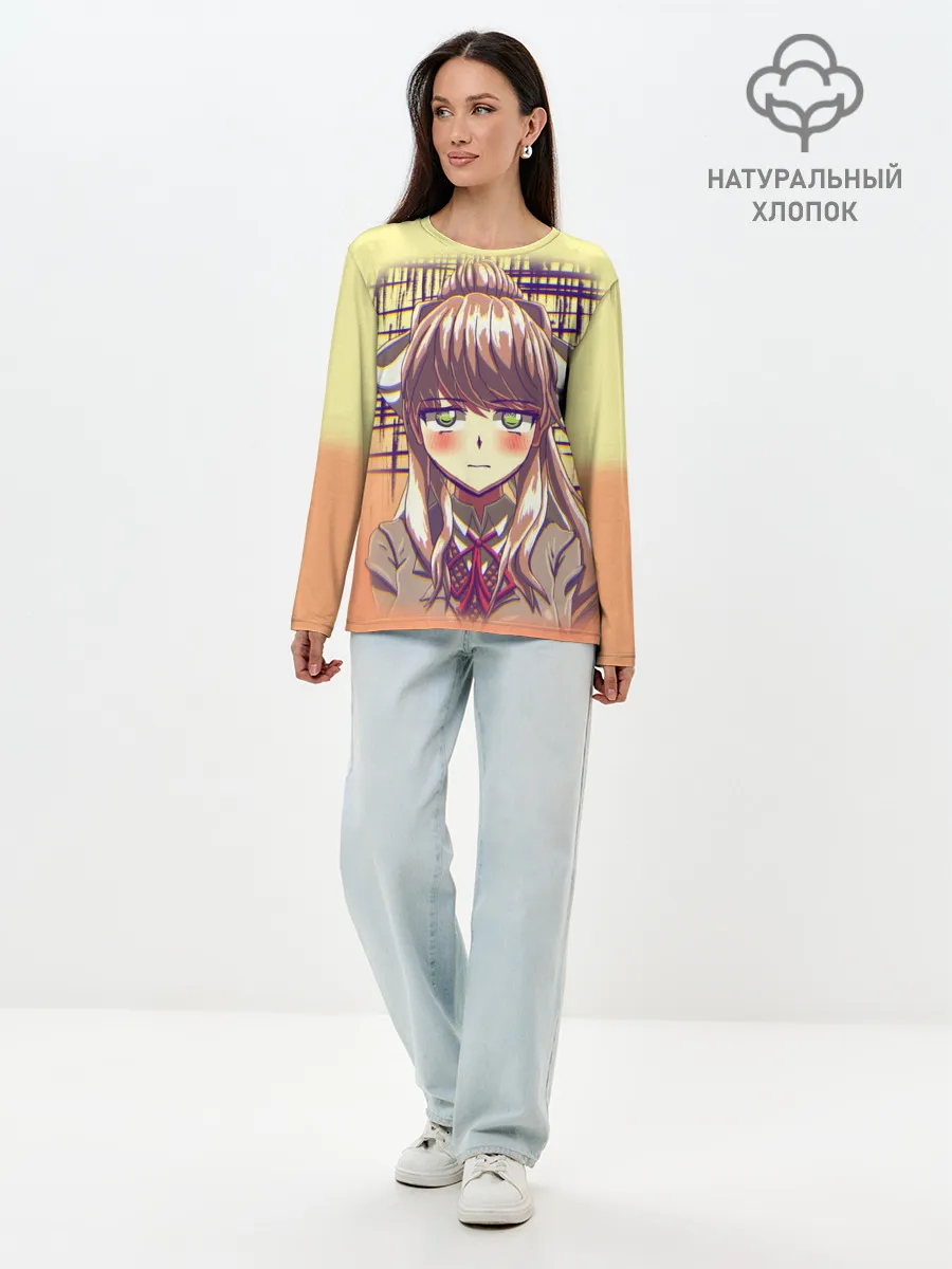 Лонгслив женский. Хлопок / Game Doki Doki Literature Club