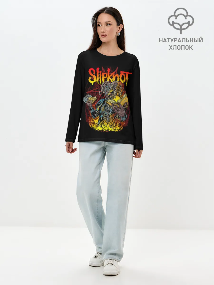Лонгслив женский. Хлопок / SLIPKNOT THE GRAY CHAPTER