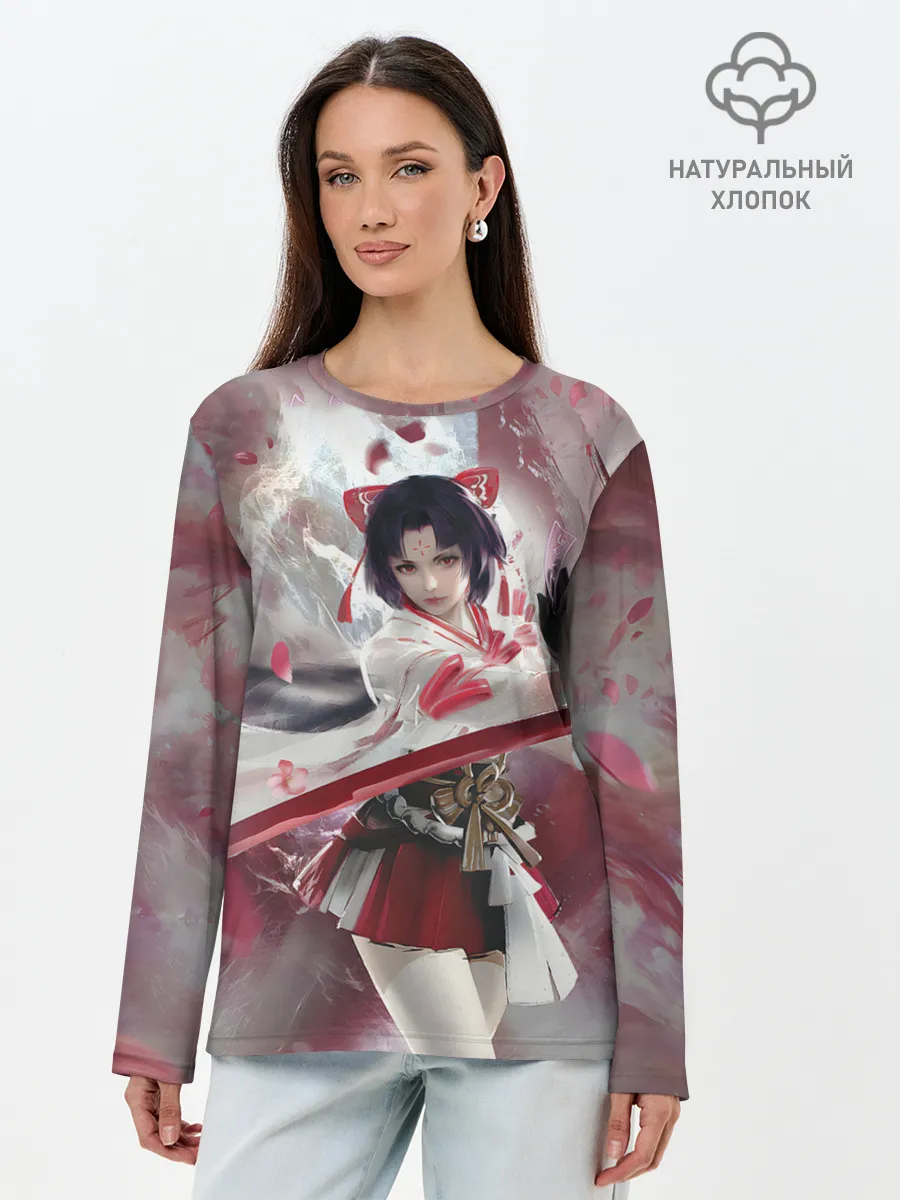 Лонгслив женский. Хлопок / Naraka blade