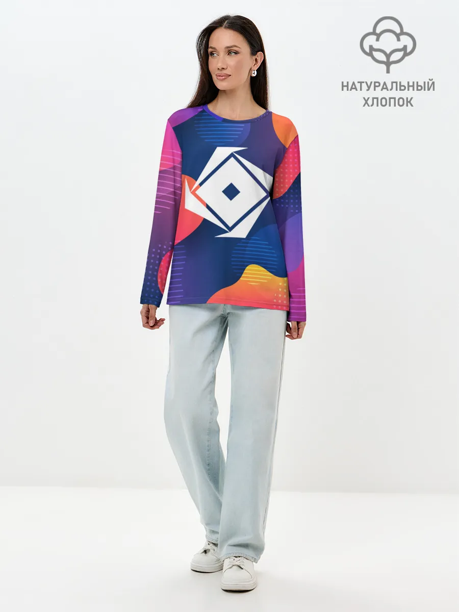 Лонгслив женский. Хлопок / РОБЛОКС ЛОГО | LOGO