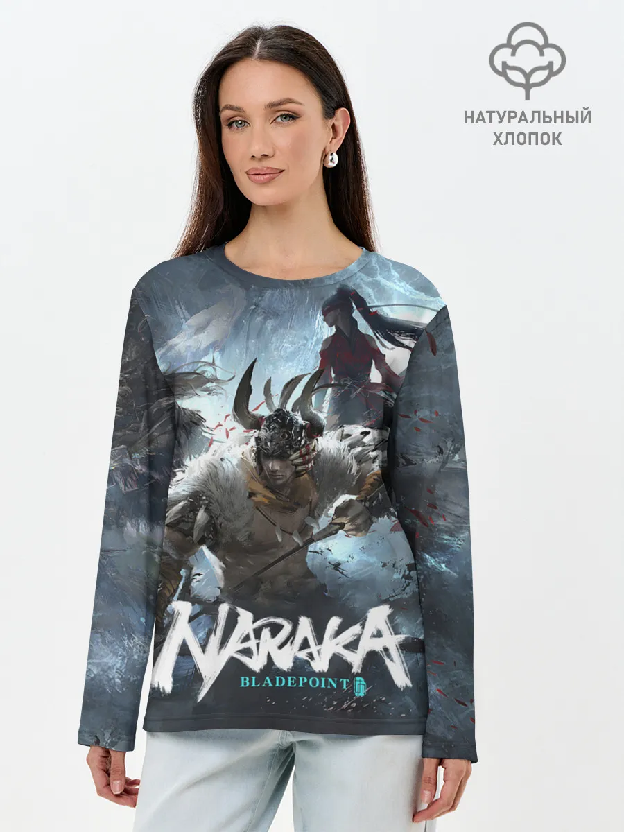 Лонгслив женский. Хлопок / Naraka team