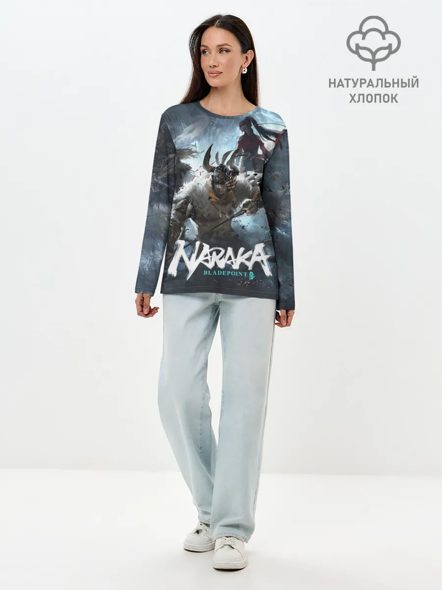Лонгслив женский. Хлопок / Naraka team
