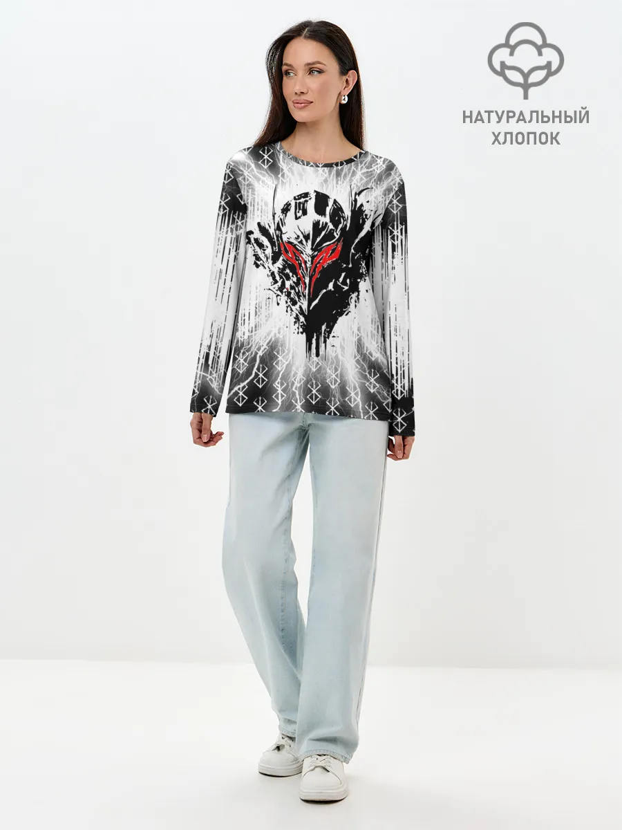 Лонгслив женский. Хлопок / Берсерк Berserk.