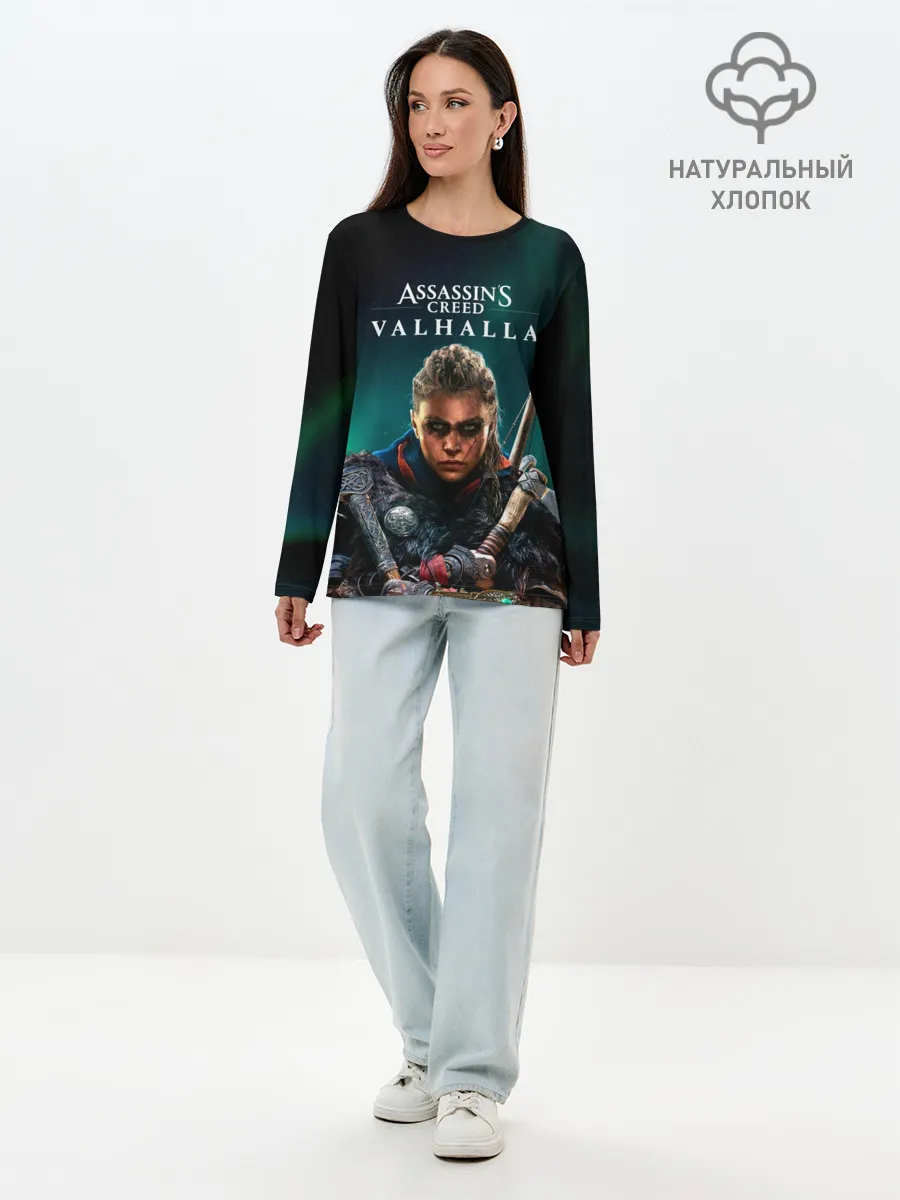 Лонгслив женский. Хлопок / Assassins Creed, Valhalla