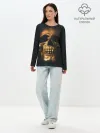 Лонгслив женский. Хлопок / Gold Skull