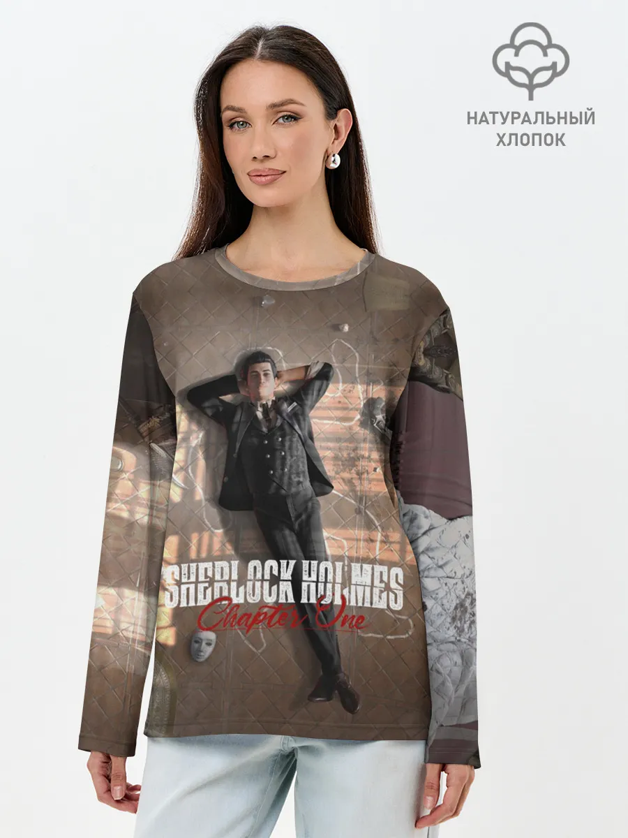 Лонгслив женский. Хлопок / Sherlock Holmes Part One