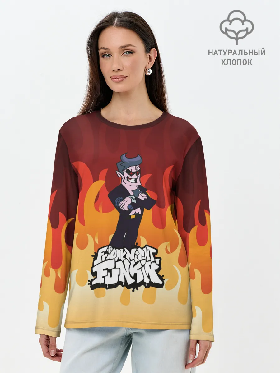 Лонгслив женский. Хлопок / Дорогой Папочка | Friday Night Funkin